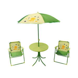 [EZO.0803905] AZKO Soleil Patio Set Kursi Dan Meja Teras Anak Dengan Payung Balcony Table Kids Chair Furniture Outdoor Serbaguna Furnitur Rumah Tempat Duduk Kursi Halaman - Hijau
