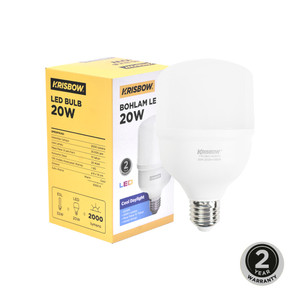 [EZO.0803931] AZKO Krisbow Lumi Bohlam Led High Powert Bulb Lampu Cahaya Putih Indoor Outdoor Light Led Light Bolam - 20 Watt