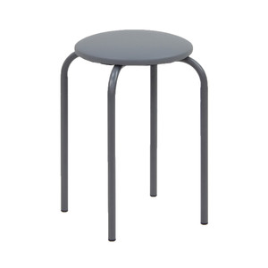[EZO.0803932] AZKO Soleil Bangku Metal Stool Padded Pu Multipurpose Stool Bangku Makan Cafe Restoran Tempat Duduk Serbaguna Furinture Interior Rumah - Abu-abu