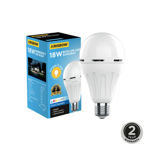 [EZO.0803934] AZKO Krisbow Lumi Bohlam Led Darurat Bulb Lampu Cool Daylight Indoor Outdoor Light Led Light Bolam - 18 Watt