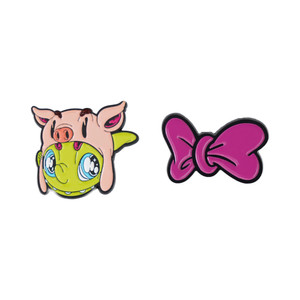 [EZO.0803962] AZKO Ataru Set 2 Pcs Pin Enamel Muklay Bros Pin Lucu Aksesoris Hiasan Baju Tas Topi Brooch Accessories - Louie