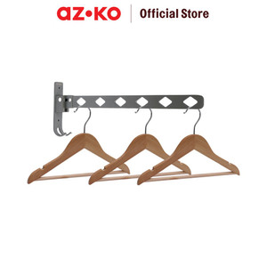 [EZO.0803976] AZKO Stora Gantungan Baju Pintu Lipat - Silver Grey