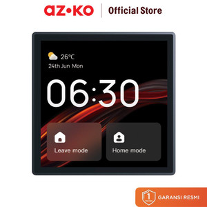 [EZO.0803980] AZKO Krisbow Sync Smart Wifi Kontrol Panel 4 inci - Hitam Control Panel Panel Kontrol Wireless Peralatan Elektronik Smart Home