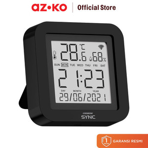 [EZO.0803981] AZKO Krisbow Sync Smart Wifi Ir Remote Control Temperature & Humidity Smart Temperature And Humidity Measure Pengukur Suhu Dan Kelembaban Pintar Perkakas Pengukur