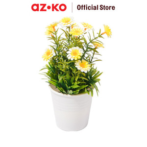 [EZO.0803984] AZKO Arthome Bunga Artifisial Grass Daisy Potted  - Kuning