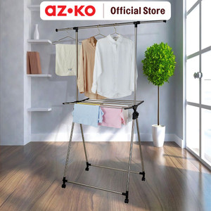 [EZO.0803998] AZKO Stora 87x57x188 Cm Jemuran Baju Lipat