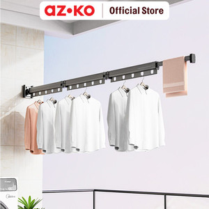 [EZO.0804000] AZKO Stora 126 Cm Gantungan Baju Dinding Lipat