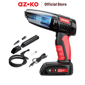 [EZO.0804015] AZKO Maxbuilt Penghisap Debu Mobil 4 In 1 Cordless - Hitam/Merah