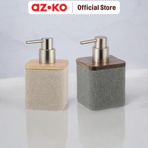 [EZO.0804046] AZKO Stora 8.1x8.1x14.2Cm Dispenser Sabun Cair Pump Polyresin Abu-Abu