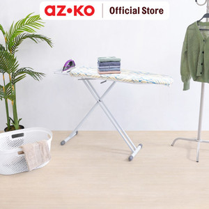 [EZO.0804051] AZKO Stora 117X33.2X80cm Meja Setrika Lipat Powder Coating Foliage 1338