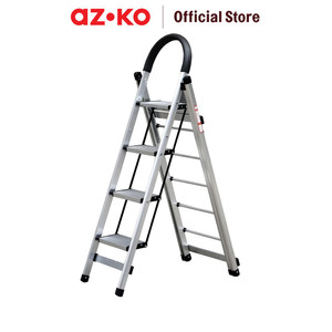 [EZO.0804071] AZKO Fixsteps 1.5 mtr Tangga Lipat Jemuran Aluminium 2 In 1 4 Step