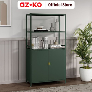[EZO.0804075] AZKO Stora Kabinet Kantor Metal 5 Tingkat Dengan 2 Pintu - Hijau