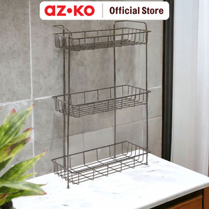 [EZO.0804101] AZKO Stora Rak Kamar Mandi Chrome 3 Tingkat - Hitam