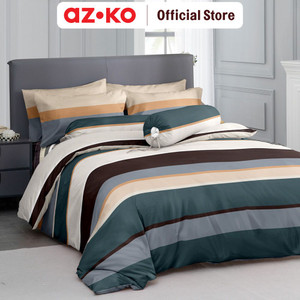 [EZO.0804129] AZKO Sleeplite 180X200 cm Set 5 Pcs Seprai King Polyester Stripe Nomad