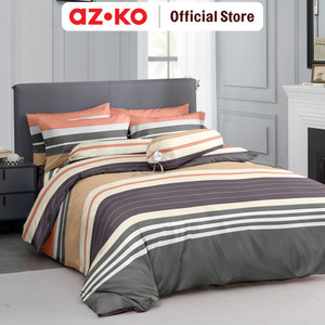[EZO.0804130] AZKO Sleeplite 180X200 cm Set 5 Pcs Seprai King Polyester Stripe Cider