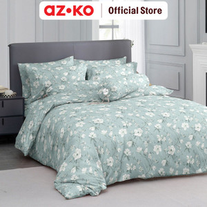 [EZO.0804135] AZKO Sleeplite 160X200 cm Set 5 Pcs Seprai Queen Poly Flower Hibiscus