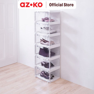 [EZO.0804141] AZKO Stora Rak Sepatu Lipat 6 Tingkat Dengan Lampu Led
