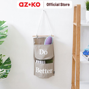 [EZO.0804153] AZKO Ataru 20x38 Cm Rak Gantung 2 Kompartemen - Cokelat
