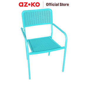 [EZO.0804167] AZKO Soleil Grande Kursi Teras Rotan - Biru Cyan