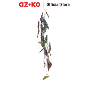 [EZO.0804204] AZKO Arthome Tanaman Artifisial Garland Taro Leaf - Hijau/Ungu