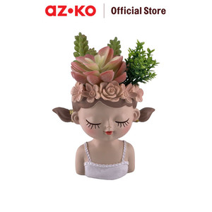 [EZO.0804212] AZKO Arthome Tanaman Artifisial Sukulen Dengan Pot Gleam
