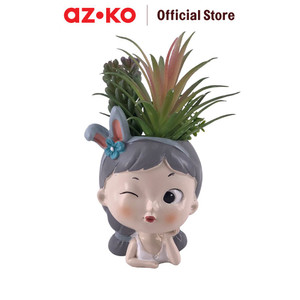 [EZO.0804217] AZKO Arthome Tanaman Artifisial Sukulen Dengan Pot Anima Wink