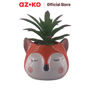[EZO.0804219] AZKO Arthome Tanaman Artifisial Sukulen Dengan Pot Anima Fox