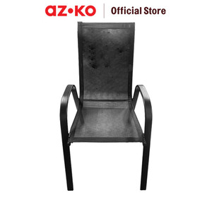 [EZO.0804250] AZKO Soleil Kursi Teras Berlengan Textilene- Hitam