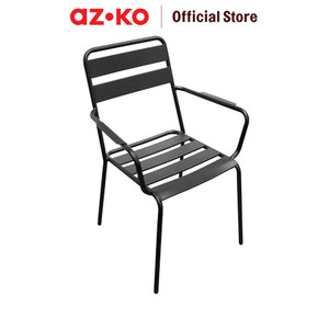 [EZO.0804267] AZKO Soleil Nero Kursi Teras Berlengan - Hitam