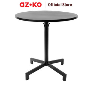 [EZO.0804269] AZKO Soleil Nero Meja Teras Round - Hitam
