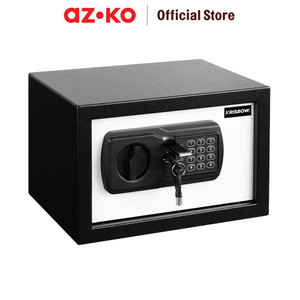 [EZO.0804310] AZKO Krisbow 31x20x20 Cm Brankas Besi 1/3 Mm 20nek - Hitam/Putih