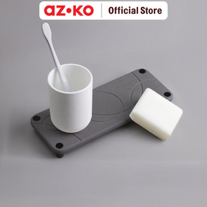 [EZO.0804335] AZKO Stora 25x10x0.90 Cm Rak Kamar Mandi Diatomite - Abu-Abu
