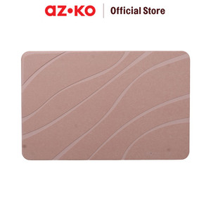 [EZO.0804338] AZKO Forhom 60x39 Cm Keset Kamar Mandi Diatomite Hard Engraved - Pink