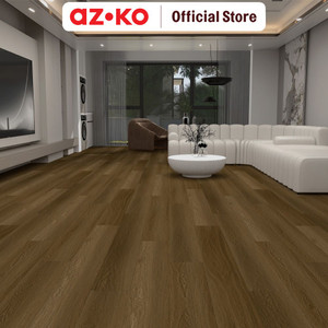[EZO.0804390] AZKO Krisfloor 122x18x0.4 Cm Lantai Parket Spc - Medium Oak
