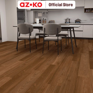 [EZO.0804392] AZKO Krisfloor 122x18x0.4cm Lantai Parket Spc - Merbau