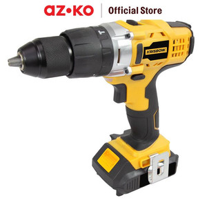 [EZO.0804402] AZKO Krisbow Mesin Bor Listrik Cordless 18v Li-Ion