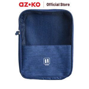 [EZO.0804417] AZKO Passport Tas Organizer Sepatu Dengan Trolley Strap - Biru Navy
