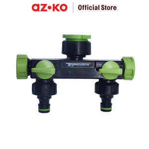 [EZO.0804439] AZKO Yardsmith Konektor Selang Twin Splitter 3/4 Inci - Hijau