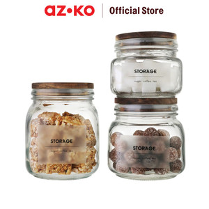 [EZO.0804452] AZKO Kris Set 3 Pcs Stoples Kaca Dengan Tutup Kayu