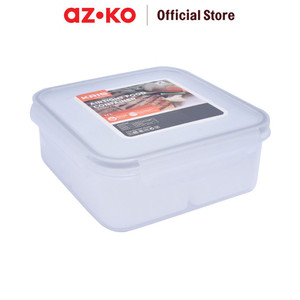 [EZO.0804468] AZKO Kris 1.1 ltr Wadah Makanan 4 Sekat Square