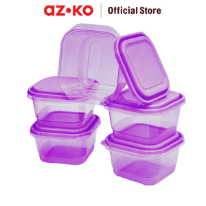 [EZO.0804471] AZKO Kris 1 Ltr Set 5 Pcs Milly Wadah Makanan - Ungu Lavender