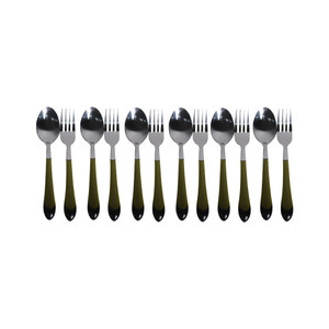 [EZO.0804474] AZKO Kris Set 12 Pcs Alat Makan - Hitam