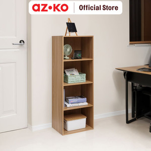 [EZO.0804483] AZKO Stora Rak Penyimpanan 4 Tingkat - Cokelat