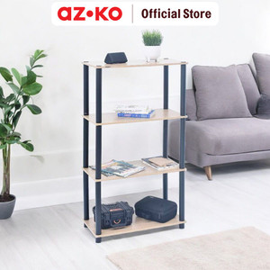 [EZO.0804486] AZKO Stora Rak 4 Tingkat Kayu - Cokelat