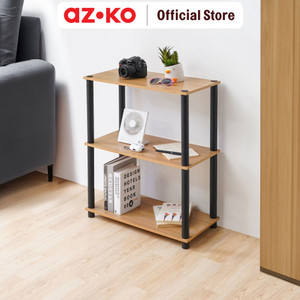 [EZO.0804487] AZKO Stora 75 Cm Rak Penyimpanan 3 Tingkat Kayu
