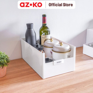 [EZO.0804491] AZKO Stora 35X21X15 Cm Kotak Penyimpanan Serbaguna - Putih