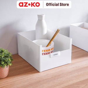 [EZO.0804492] AZKO Stora 28X21X15 Cm Kotak Penyimpanan Serbaguna - Putih