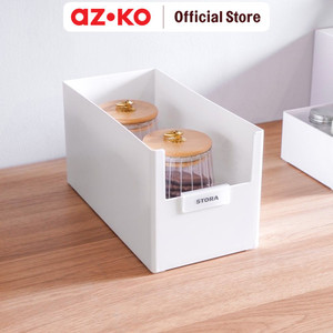 [EZO.0804495] AZKO Stora 28X14X15 Cm Kotak Penyimpanan Serbaguna Large - Putih