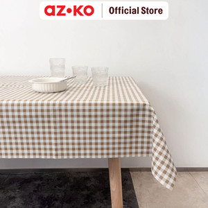 [EZO.0804508] AZKO Forhom 145x240 Cm Taplak Meja Gingham - Cokelat