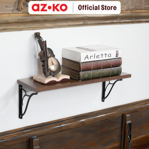 [EZO.0804516] AZKO Masterspace 90x40x1.8 Cm Rak Dinding Kayu - Cokelat Oak
